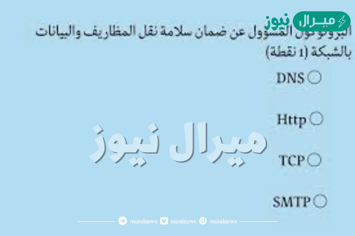 البروتوكول المسؤول عن ضمان سلامة نقل المظاريف والبيانات بالشبكة