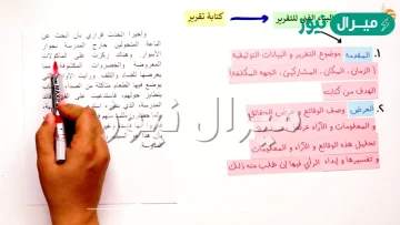 الهدف من التقرير