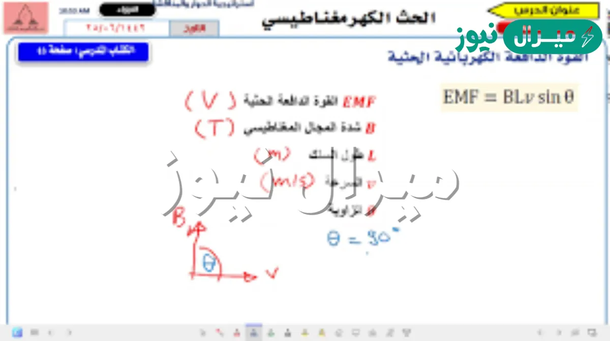 تقاس القوة الدافعة الكهربائية الحثية بوحدة النيوتن