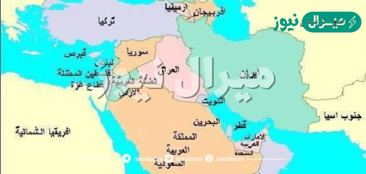 تقع شبه الجزيره العربيه في