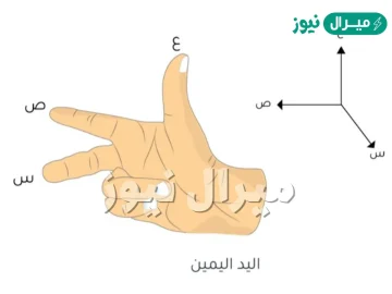 صف قاعدة اليد اليمنى المستخدمة لتحديد اتجاه المجال المغناطيسي
