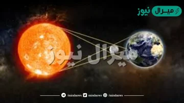 عندما تلقي الارض بظلها على القمر يحدث