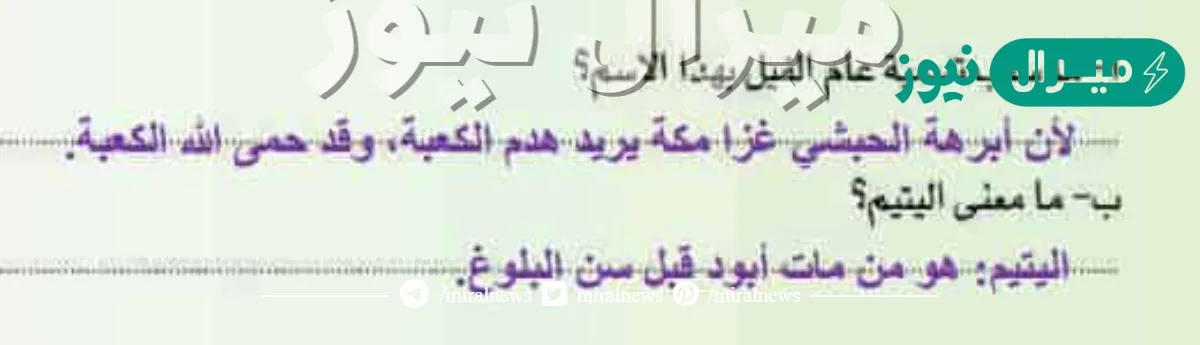 لماذا سمي عام الفيل ؟