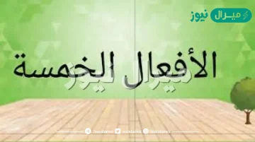 لماذا سميت الافعال الخمسه بهذا الاسم