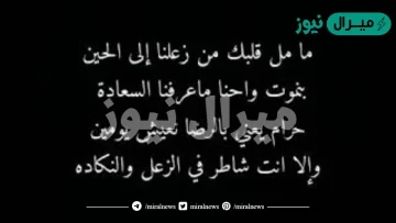 ما مل قلبى كلمات