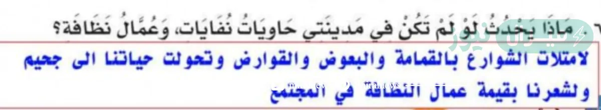 ماذا يحدث لو لم تكن في مدينتي حاويات نفايات