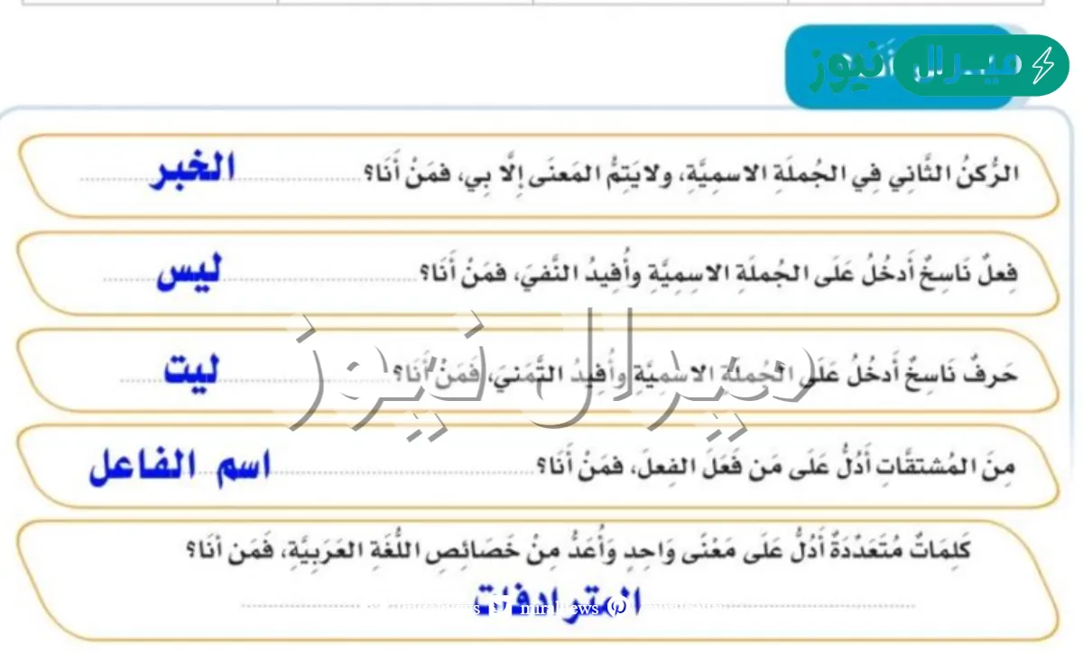 من المشتقات تدل على من فعل الفعل فمن أنا