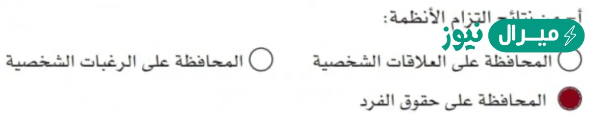 من نتائج التزام الأنظمة المحافظة على