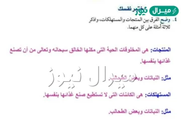 وضح الفرق بين المنتجات والمستهلكات واذكر ثلاثة امثله لكل منها