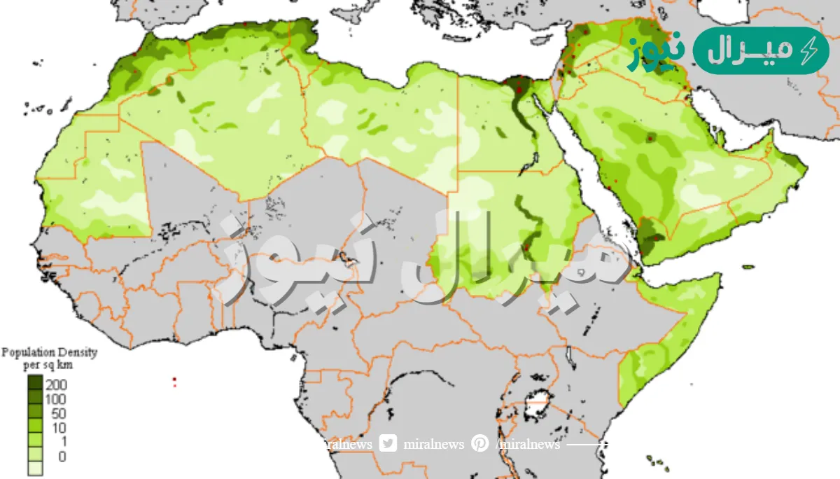 يتركز السكان في العالم في الجزء