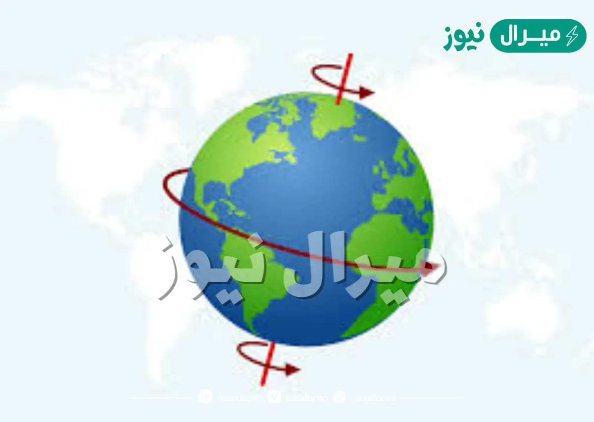 ينتج عن حركة الارض حول محورها