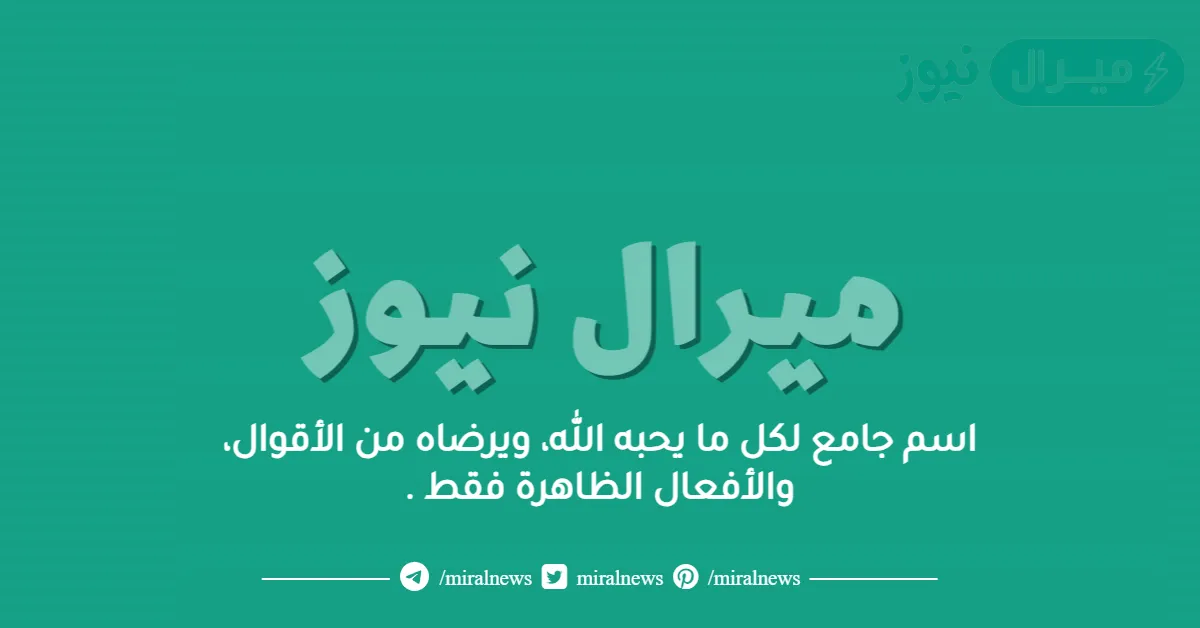 اسم جامع لكل ما يحبه الله، ويرضاه من الأقوال، والأفعال الظاهرة فقط .