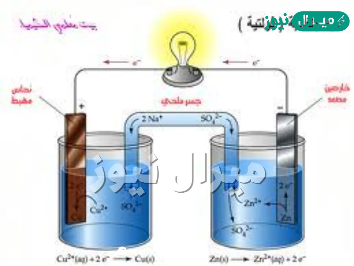تنتقل الإلكترونات في الخلية الجلفانية من الكاثود إلى الأنود. صواب خطأ