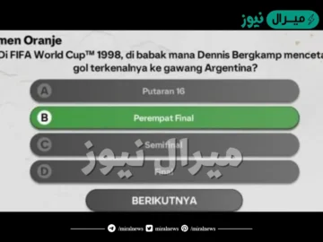 Di FIFA World Cup  1998, di babak mana Dennis Bergkamp mencetak gol terkenalnya ke gawang Argentina?