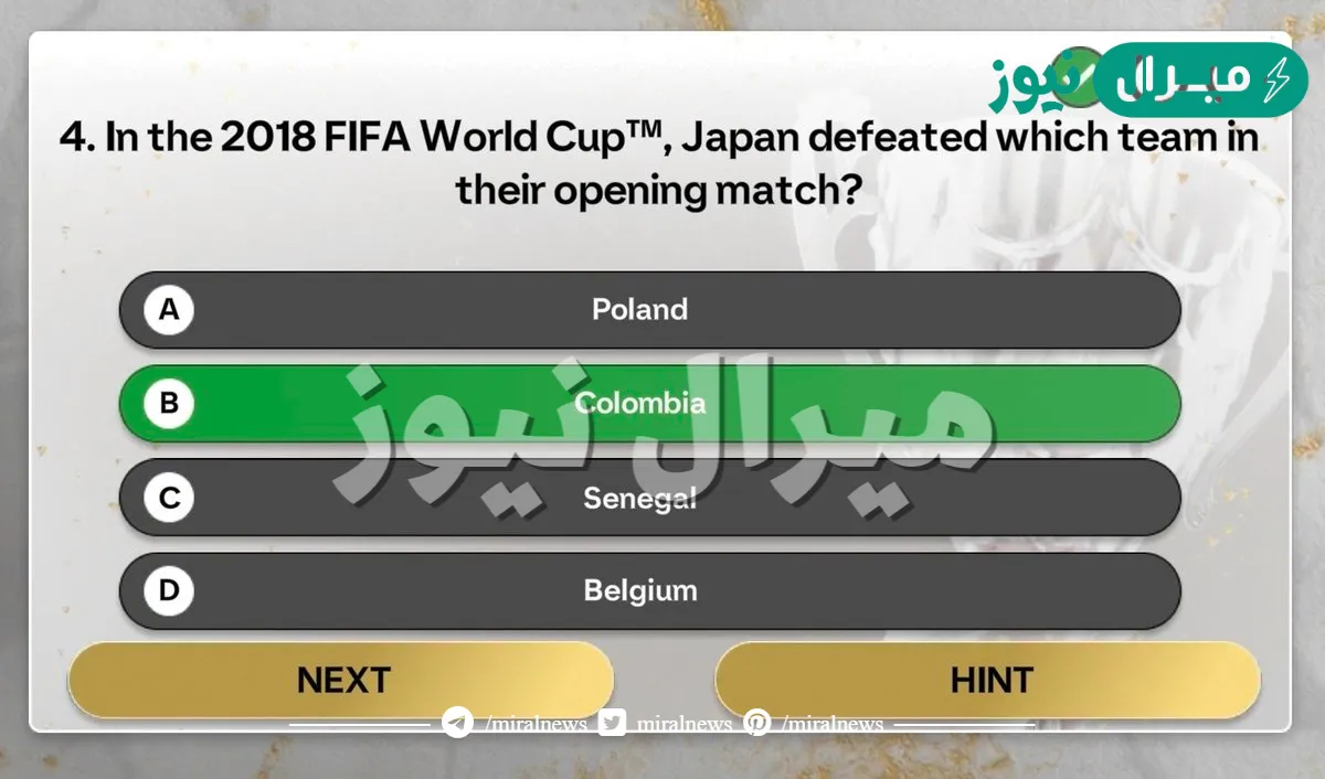 In the 2018 FIFA World Cup , Japan defeated which team in their opening match?