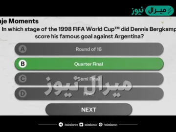 In which stage of the 1998 FIFA World Cup did Dennis Bergkamp score his famous goal against Argentin