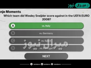 Which team did Wesley Sneijder score against in the UEFA EURO 2008?