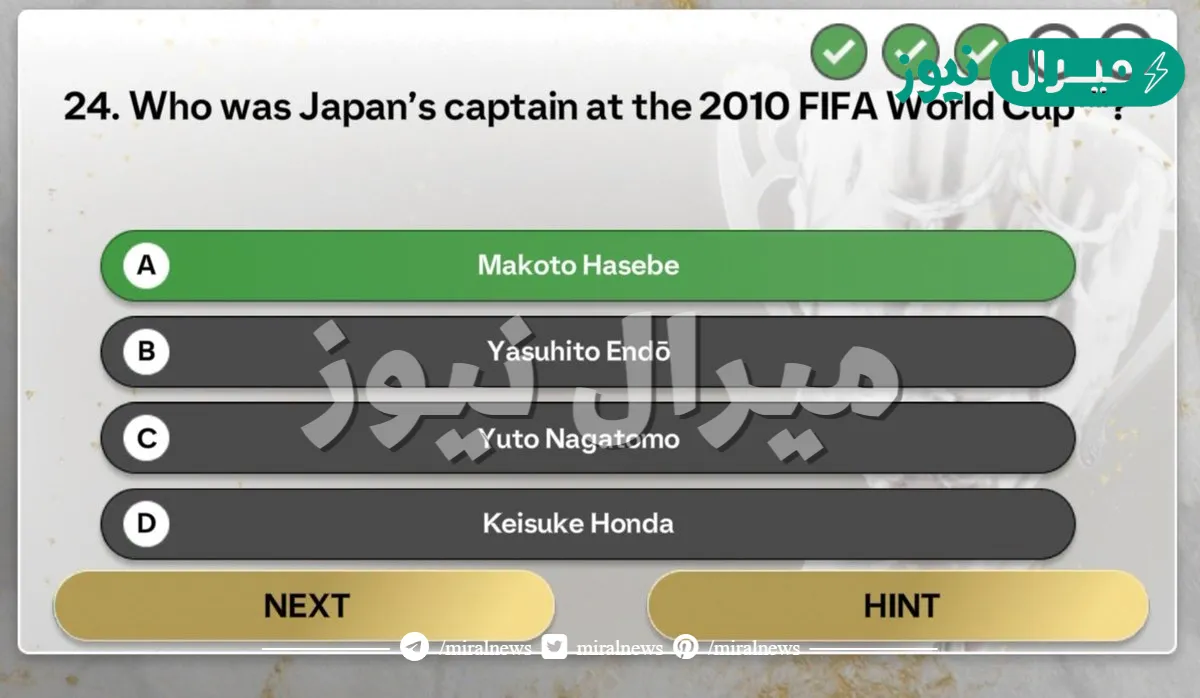 Who was Japan’s captain at the 2010 FIFA World Cup ?