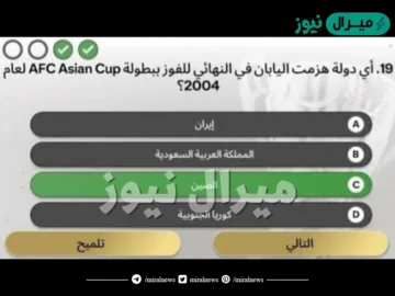 أي دولة هزمت اليابان في النهائي للفوز ببطولة AFC Asian Cup لعام 2004؟