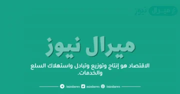 الاقتصاد هو إنتاج وتوزيع وتبادل واستهلاك السلع والخدمات.
