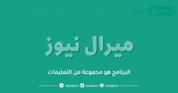البرنامج هو مجموعة من التعليمات
