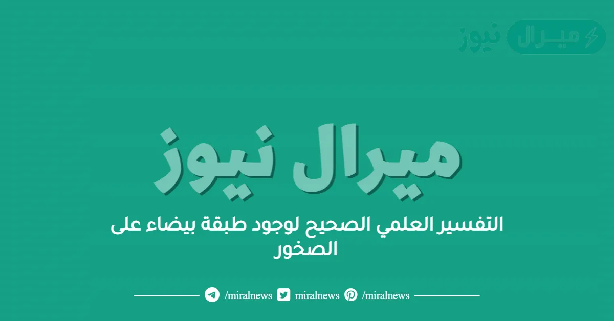 التفسير العلمي الصحيح لوجود طبقة بيضاء على الصخور