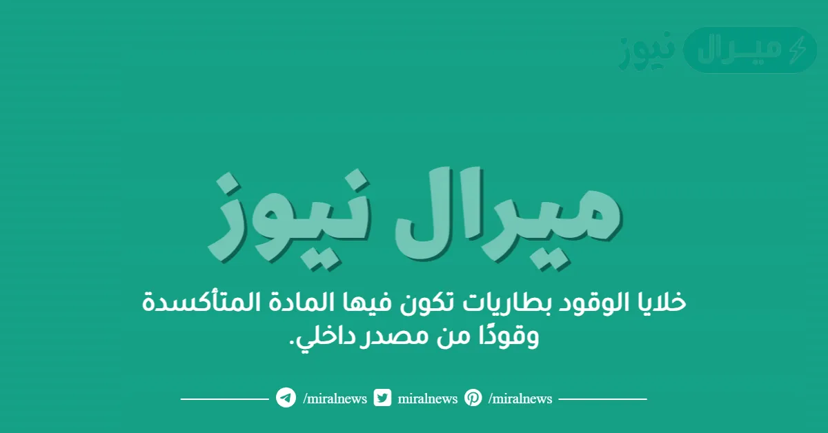 خلايا الوقود بطاريات تكون فيها المادة المتأكسدة وقودًا من مصدر داخلي.