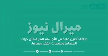 طاقة تُختزن عادة في الأجسام المرنة مثل كرات المطاط ومنصات القفز، وغيرها،