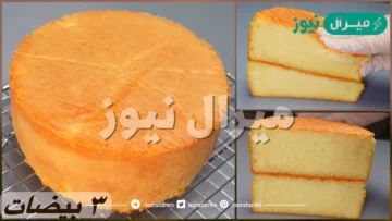 طريقة عمل الكيكة العادية بثلاث بيضات