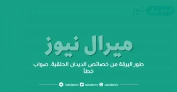 طور اليرقة من خصائص الديدان الحلقية. صواب خطأ