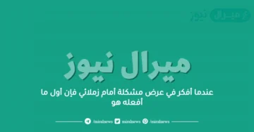 عندما أفكر في عرض مشكلة أمام زملائي فإن أول ما أفعله هو