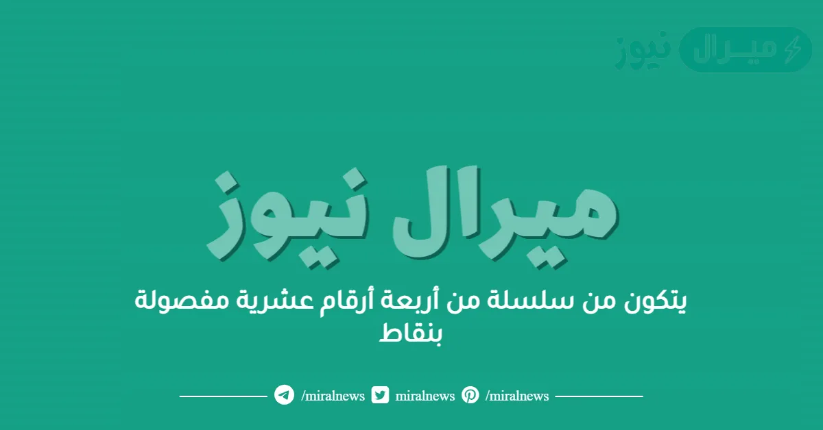 يتكون من سلسلة من أربعة أرقام عشرية مفصولة بنقاط
