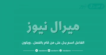 الفاعل اسم يدل على من قام بالفعل ، ويكون