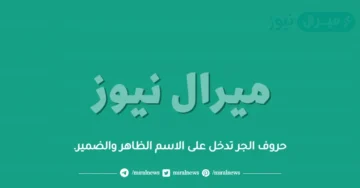 حروف الجر تدخل على الاسم الظاهر والضمير.