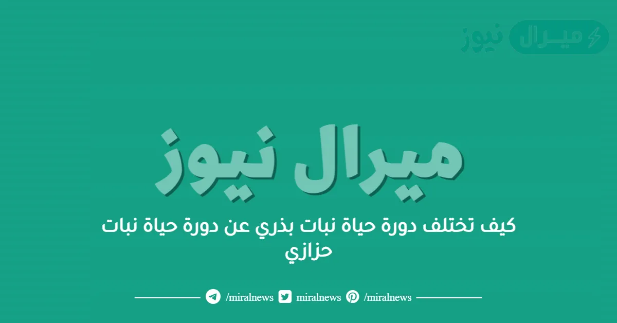كيف تختلف دورة حياة نبات بذري عن دورة حياة نبات حزازي