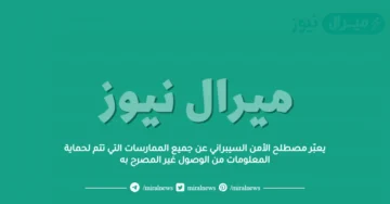يعبّر مصطلح الأمن السيبراني عن جميع الممارسات التي تتم لحماية المعلومات من الوصول غير المصرح به