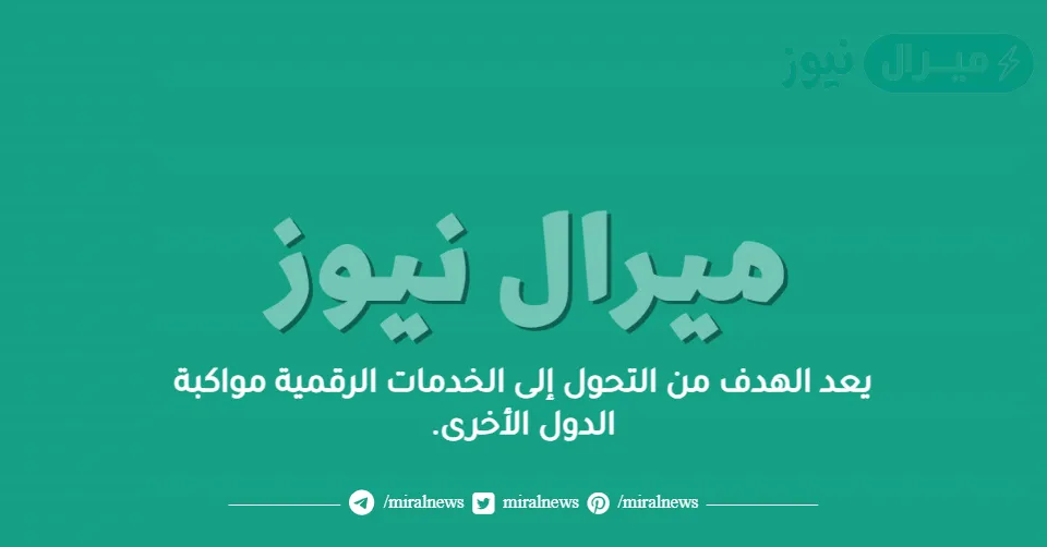 يعد الهدف من التحول إلى الخدمات الرقمية مواكبة الدول الأخرى.