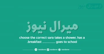 choose the correct sara takes a shower, has a breakfast ………….. goes to school.