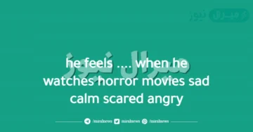 he feels …. when he watches horror movies sad calm scared angry