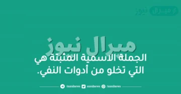 الجملة الاسمية المثبتة هي التي تخلو من أدوات النفي.