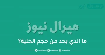 ما الذي يحد من حجم الخلية؟
