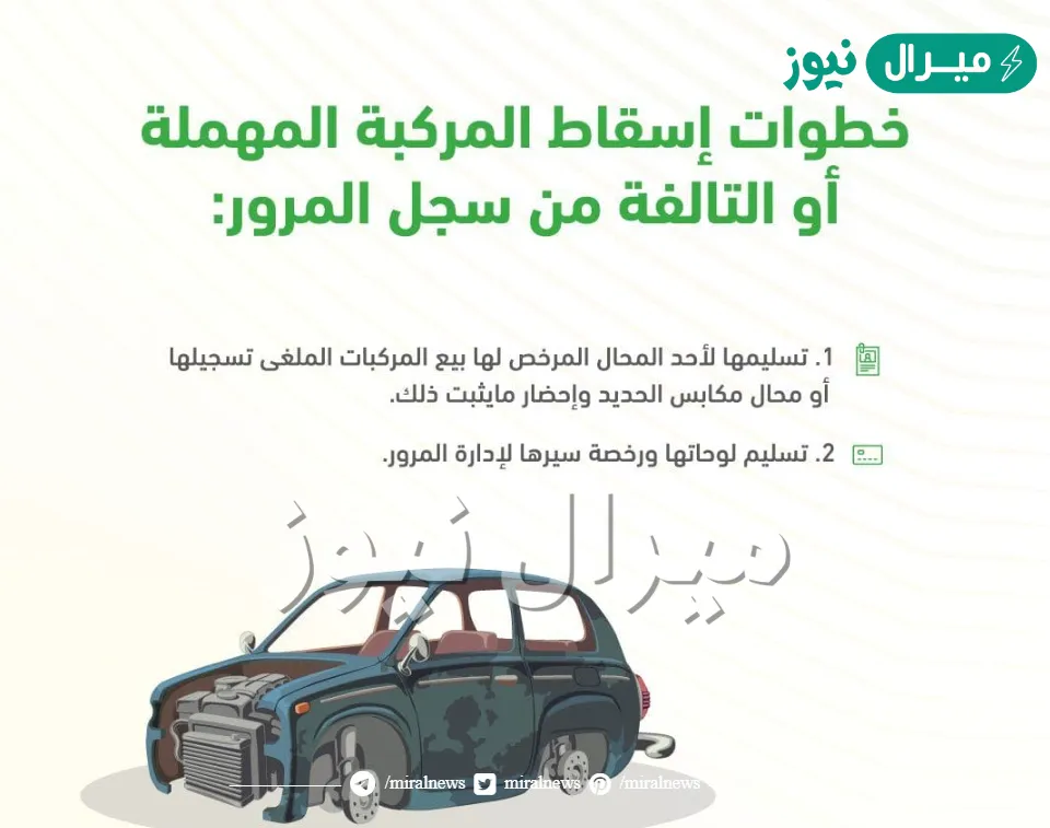 إسقاط سيارة قديمة إلكترونيًا بمنصة أبشر