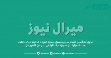 تخيل أنه أصبح لديكم سيارة تعمل بتقنية القيادة الذاتية، حيث تختلف هذه السيارة عن سيارتكم الحالية في عددٍ من الأمور من