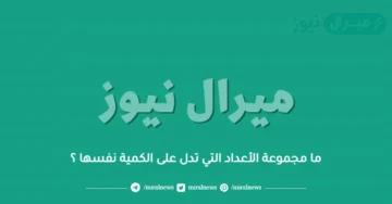 ما مجموعة الأعداد التي تدل على الكمية نفسها ؟