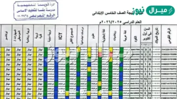 “HERE” نتيجة الصف الخامس الابتدائي بالاسم فقط الترم الثاني تعرف على درجات الطلاب من خلال موقع وزارة التربية والتعليم