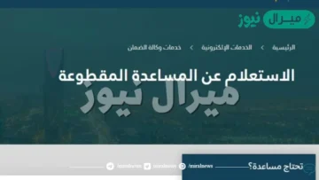المساعدة المقطوعة : رابط مقطوعة الضمان الاجتماعي برقم الهوية الوطنية