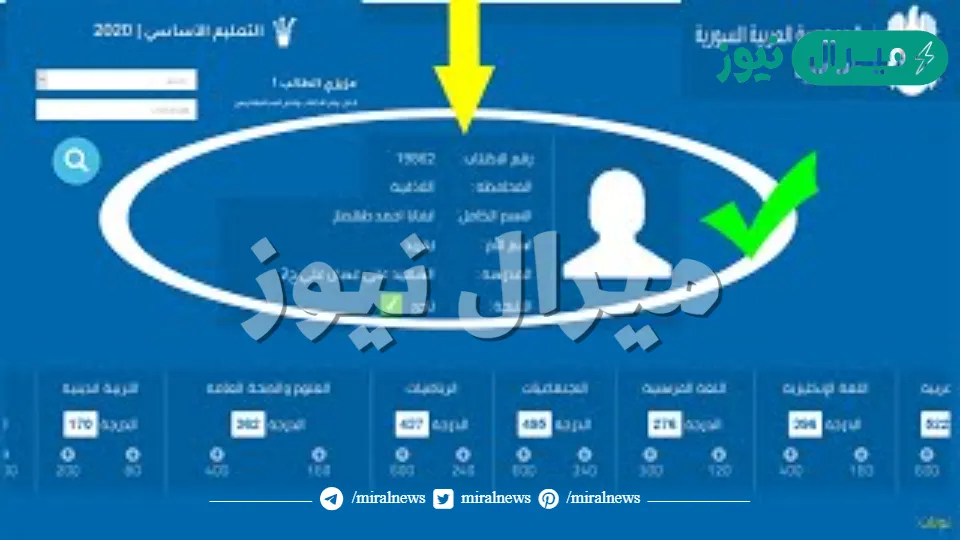 Alnatija .. رابط نتائج الصف التاسع سوريا عبر الموقع الرسمي لوزارة التعليم moed.gov.sy