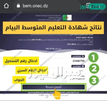كيف اعرف نتيجة البيام