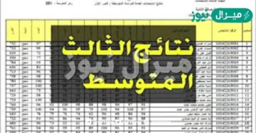 نتائج الثالث المتوسط  دور أول من موقع epedu.gov.iq برقمك الامتحاني واسمك الرباعي pdf