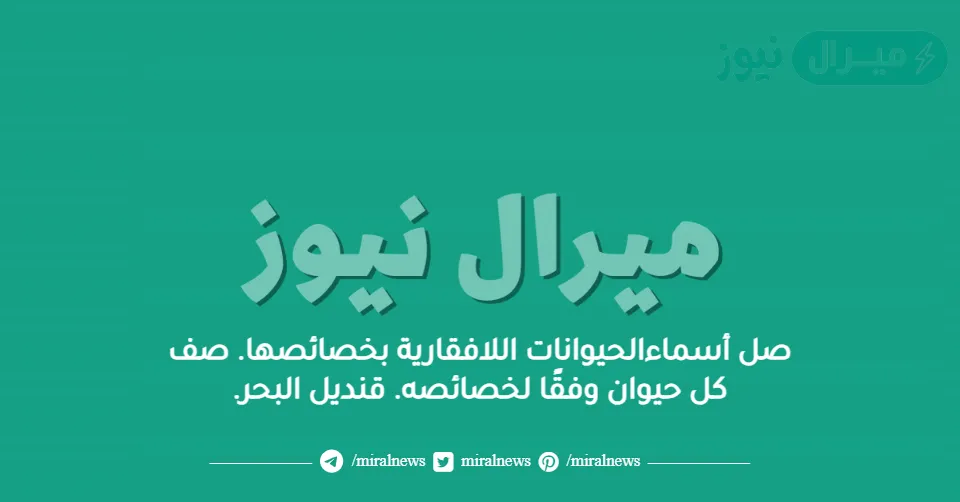 صل أسماءالحيوانات اللافقارية بخصائصها. صف كل حيوان وفقًا لخصائصه. قنديل البحر.